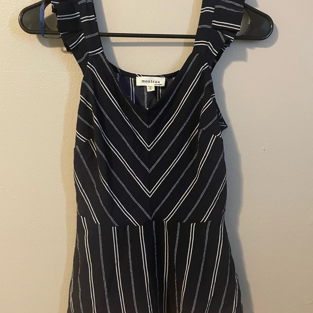 Navy and White Striped Sleeveless tank